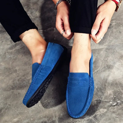 Stylish Suede Driving Loafer for Women with Penny Strap Slip On Rubber Sole Casual Style