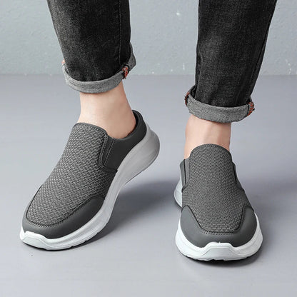 Comfortable Mesh Slip-On Mule Sneaker for Women with Round Toe Backless Chunky Sole Casual Style