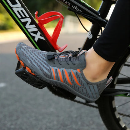 Comfortable Mesh Quick Dry Water Shoes for Women with Toggle Lace Barefoot Sole Casual Style