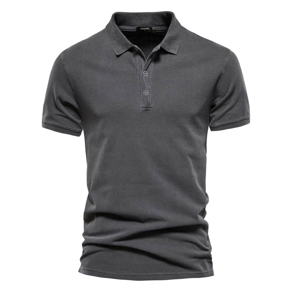 Comfortable Cotton Polo Shirt for Women with Collar Short Sleeve Button Placket Casual Style