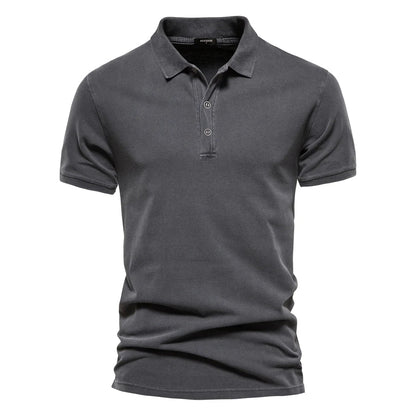 Comfortable Cotton Polo Shirt for Women with Collar Short Sleeve Button Placket Casual Style