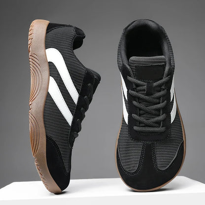 Stylish Color Block Fashion Sneaker for Women with Lace Up Panel Gum Sole Casual Style