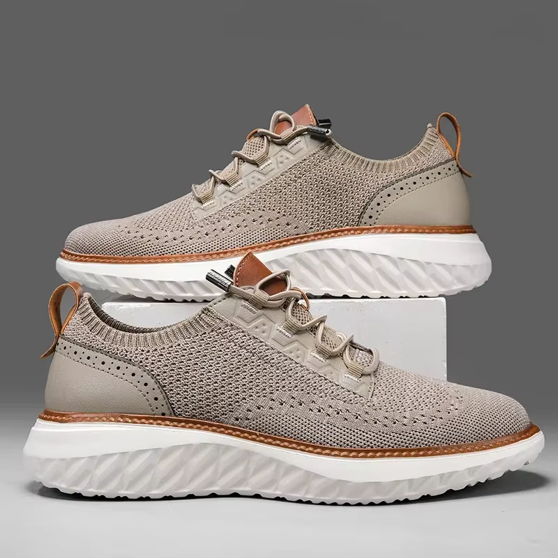 Stylish Knit Mesh Fashion Sneaker for Women with Lace Up Round Toe Cushioned Sole Casual Style