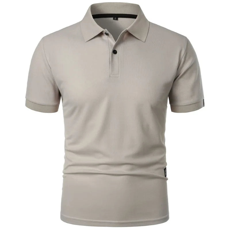 Effortless Pique Knit Polo Shirt for Women with Collar Short Sleeve Button Placket Casual Style