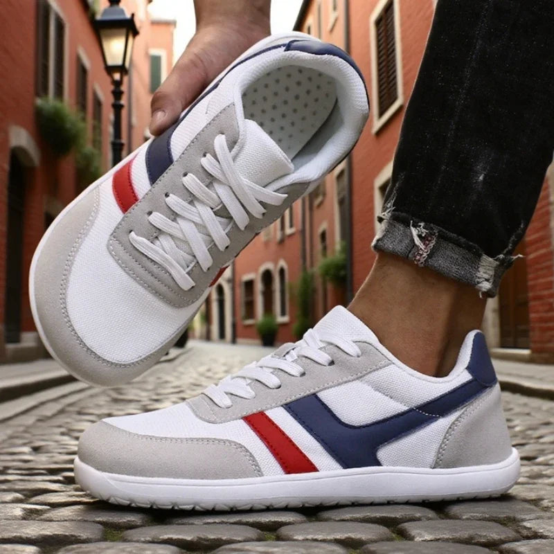 Effortless Colorblock Sneaker for Women with Lace Up Round Toe Cushioned Casual Style