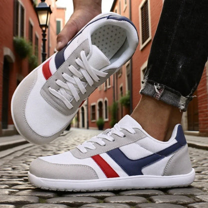 Effortless Colorblock Sneaker for Women with Lace Up Round Toe Cushioned Casual Style