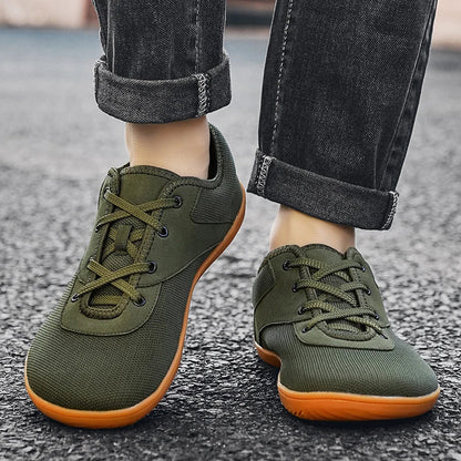 Effortless Mesh Lace Up Sneaker for Women with Round Toe Low Top Contrast Sole Casual Style
