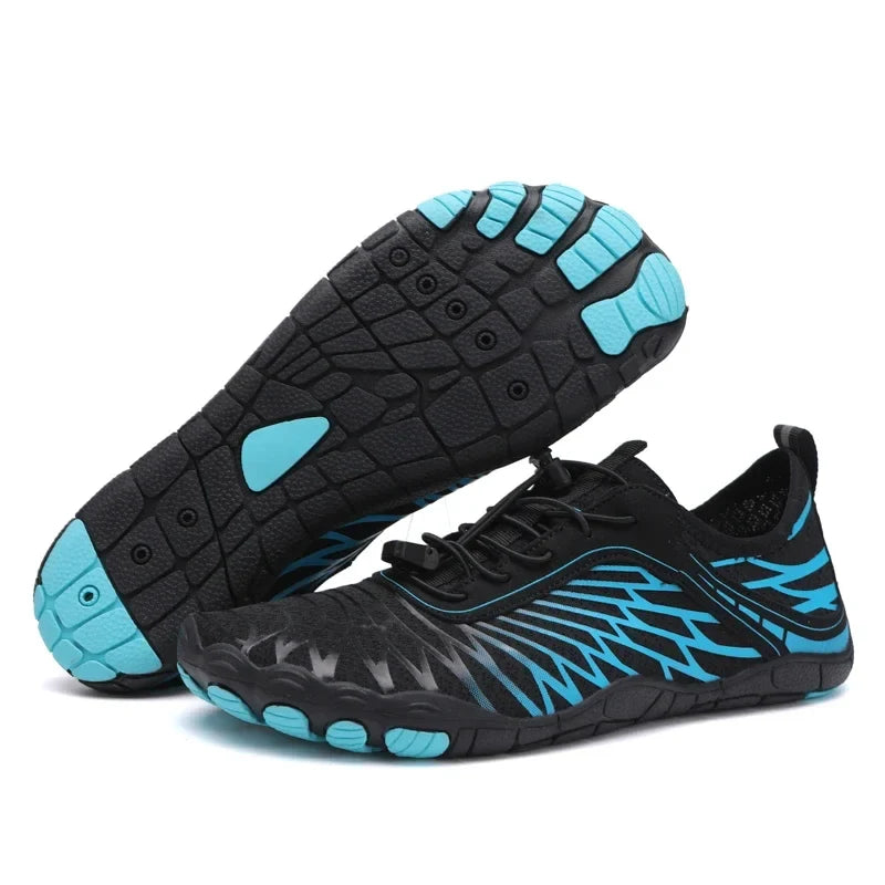 Effortless Mesh Barefoot Water Shoes for Women with Lace Up Toe Design Quick Dry Sneaker Style