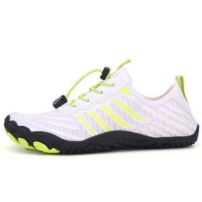 Comfortable Mesh Quick Dry Water Shoes for Women with Toggle Lace Barefoot Sole Casual Style
