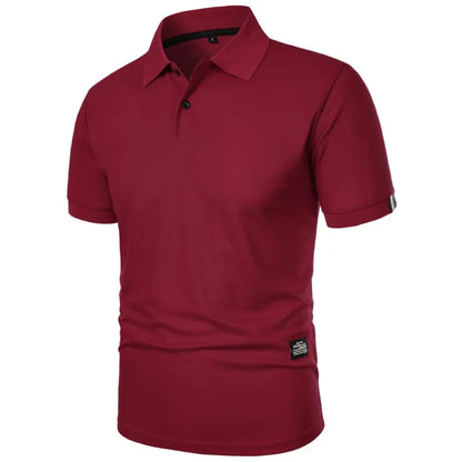 Effortless Pique Knit Polo Shirt for Women with Collar Short Sleeve Button Placket Casual Style