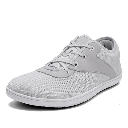 Effortless Mesh Lace Up Sneaker for Women with Round Toe Low Top Contrast Sole Casual Style