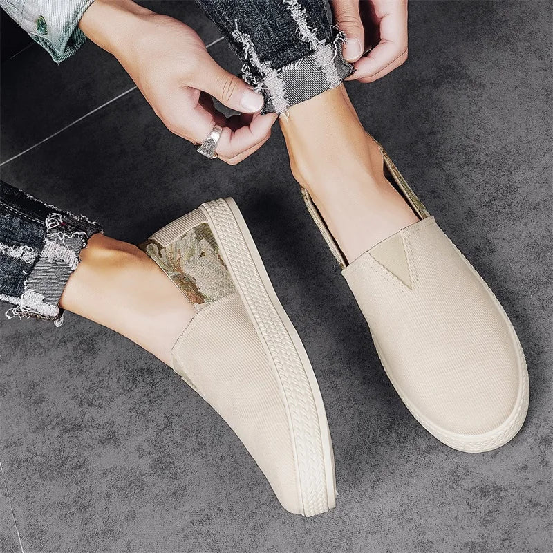 Comfortable Canvas Espadrille Sneaker for Women with Floral Print Panel Braided Sole Casual Style