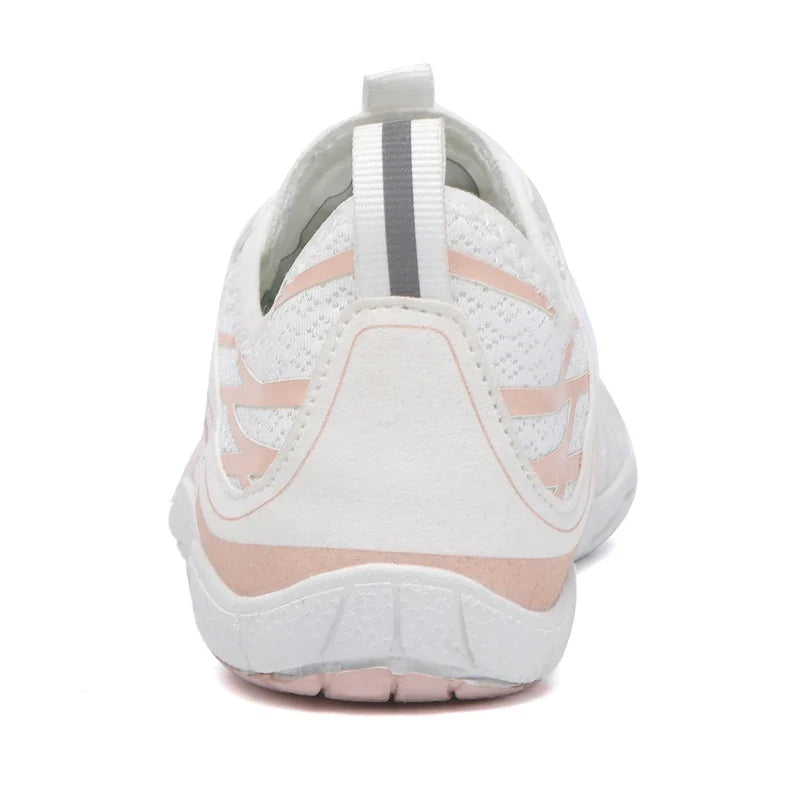 Effortless Mesh Barefoot Water Shoes for Women with Lace Up Toe Design Quick Dry Sneaker Style