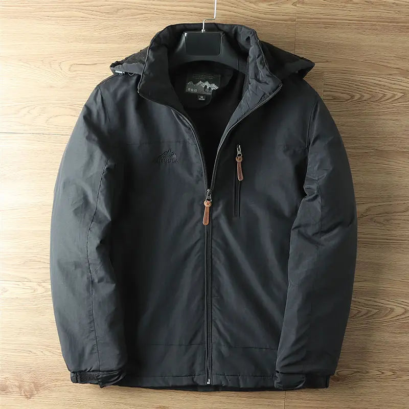Effortless Fleece Lined Utility Jacket for Women with Hooded Long Sleeve Zip Pocket Casual Style