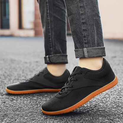 Effortless Mesh Lace Up Sneaker for Women with Round Toe Low Top Contrast Sole Casual Style