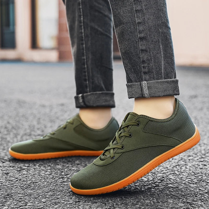 Effortless Mesh Lace Up Sneaker for Women with Round Toe Low Top Contrast Sole Casual Style