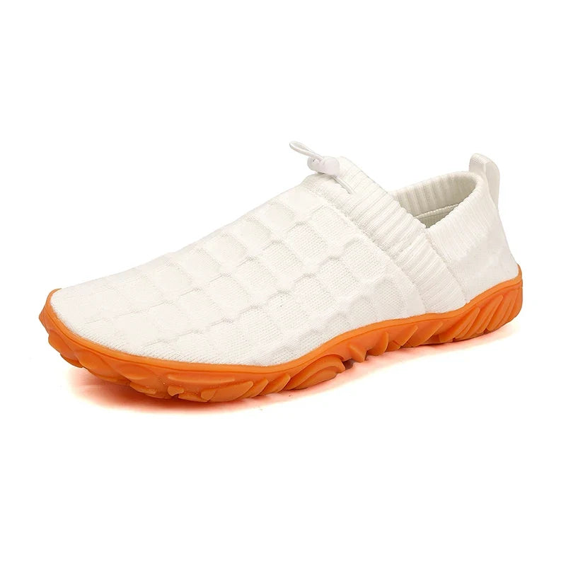 Comfortable Knit Slip On Sneaker for Women with Drawstring Closure Chunky Sole Lightweight Casual Style