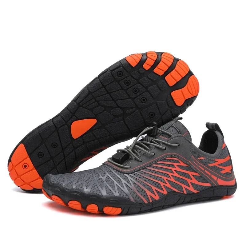 Effortless Mesh Barefoot Water Shoes for Women with Lace Up Toe Design Quick Dry Sneaker Style