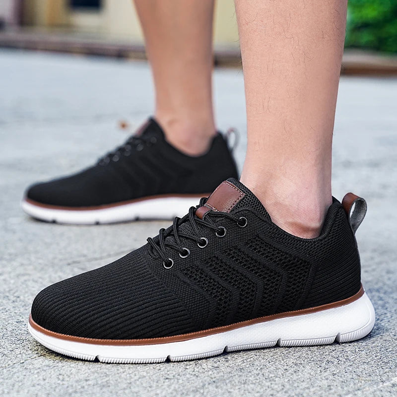 Effortless Mesh Knit Sneaker for Women with Lace Up Low Top Chunky Sole Casual Style