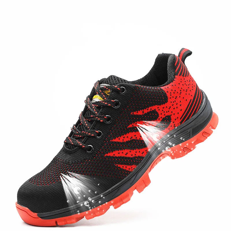 Comfortable Mesh Knit Trail Sneaker for Women with Lace Up Lug Sole Athletic Style