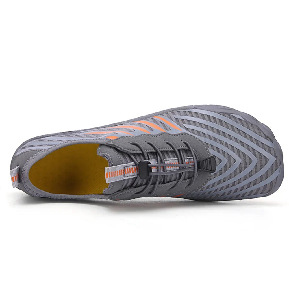 Comfortable Mesh Quick Dry Water Shoes for Women with Toggle Lace Barefoot Sole Casual Style