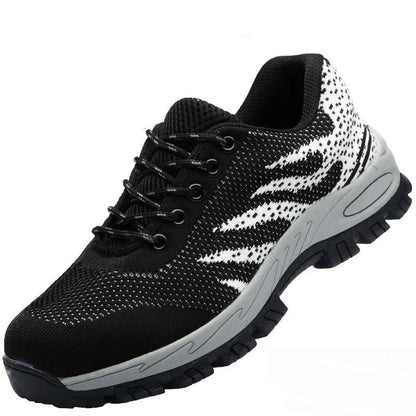 Comfortable Mesh Knit Trail Sneaker for Women with Lace Up Lug Sole Athletic Style