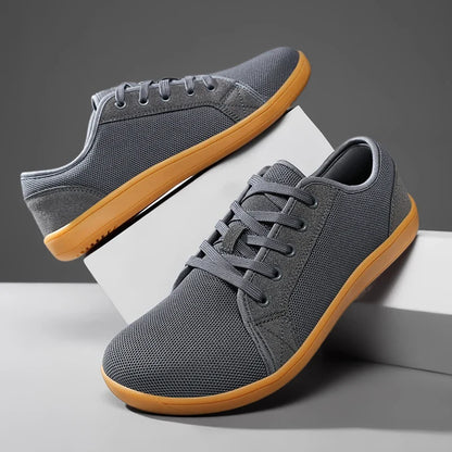 Effortless Mesh Canvas Sneaker for Women with Lace-Up Low Top Gum Sole Casual Style