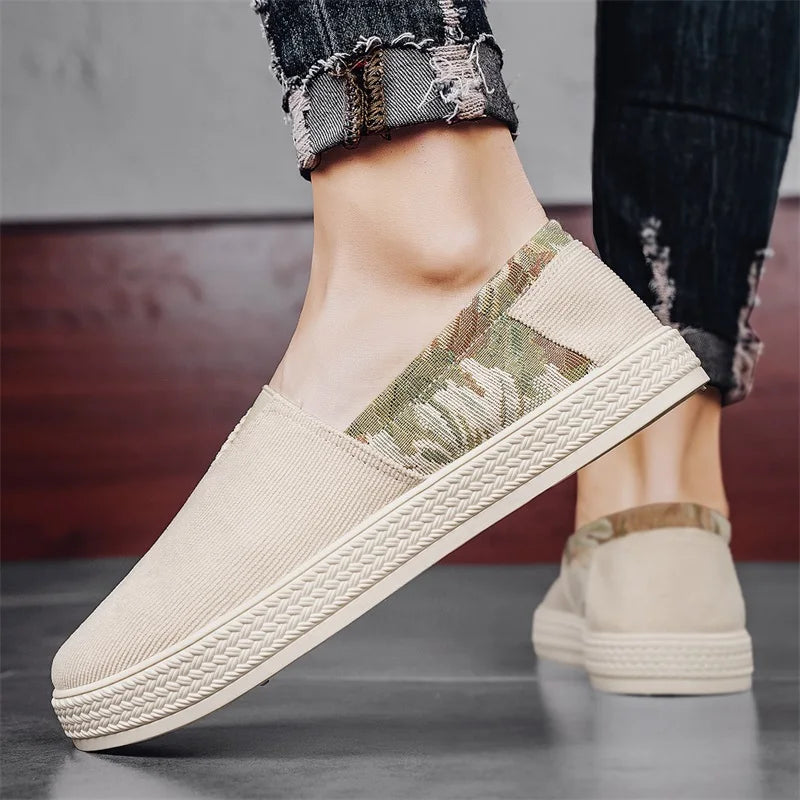 Comfortable Canvas Espadrille Sneaker for Women with Floral Print Panel Braided Sole Casual Style