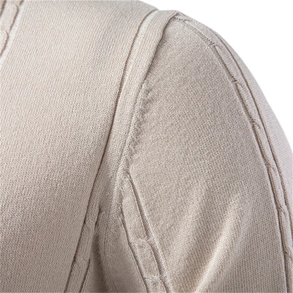Comfortable Cable Knit Polo Shirt for Women with Collar Short Sleeve Button Placket Ribbed Casual Style
