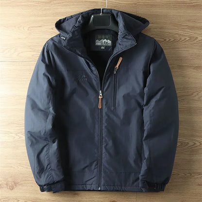 Effortless Fleece Lined Utility Jacket for Women with Hooded Long Sleeve Zip Pocket Casual Style