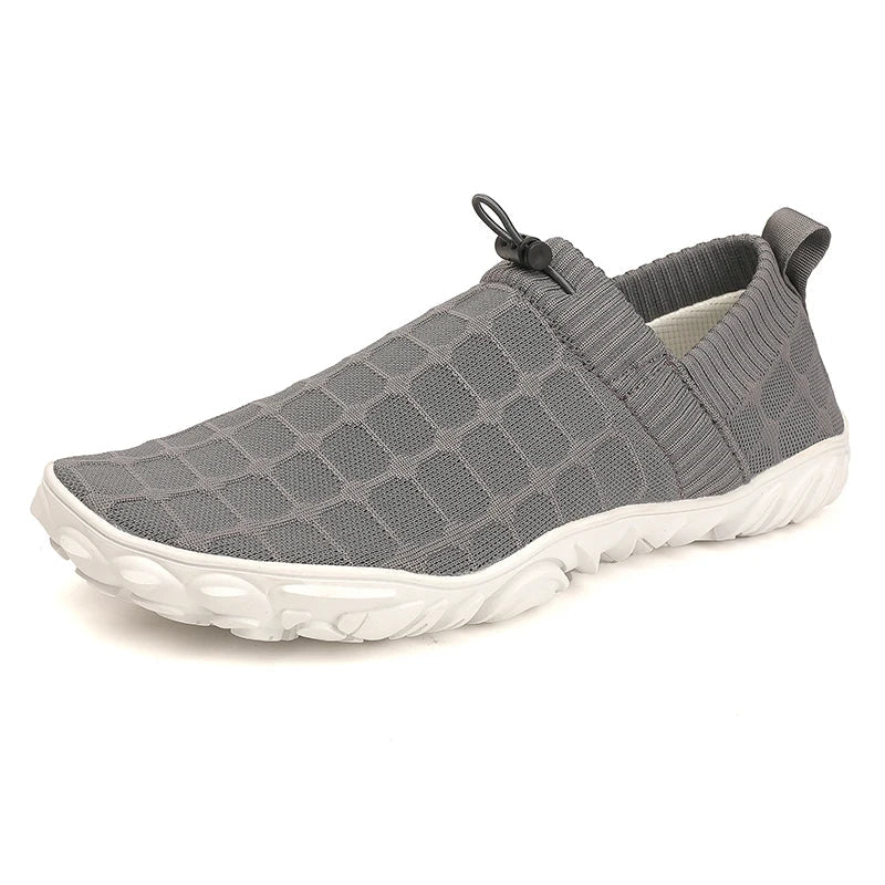 Comfortable Knit Slip On Sneaker for Women with Drawstring Closure Chunky Sole Lightweight Casual Style