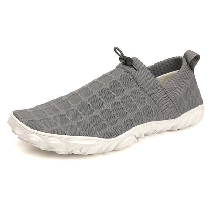 Comfortable Knit Slip On Sneaker for Women with Drawstring Closure Chunky Sole Lightweight Casual Style