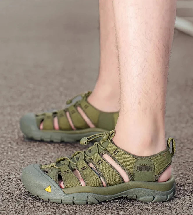Comfortable Sport Sandal for Women with Closed Toe Bungee Lace Waterproof Trail Style