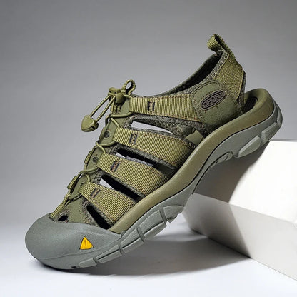 Comfortable Sport Sandal for Women with Closed Toe Bungee Lace Waterproof Trail Style