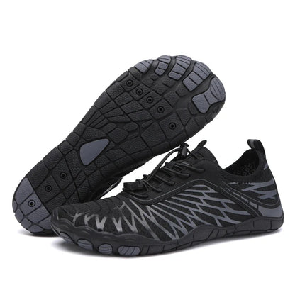 Effortless Mesh Barefoot Water Shoes for Women with Lace Up Toe Design Quick Dry Sneaker Style