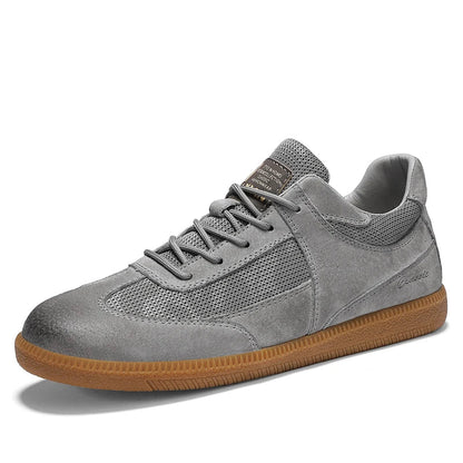 Effortless Suede Sneaker for Women with Lace Up Low Top Gum Sole Casual Style