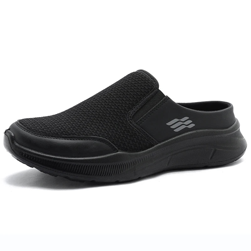 Comfortable Mesh Slip-On Mule Sneaker for Women with Round Toe Backless Chunky Sole Casual Style