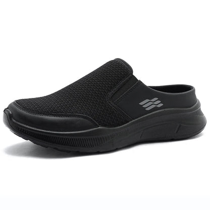 Comfortable Mesh Slip-On Mule Sneaker for Women with Round Toe Backless Chunky Sole Casual Style