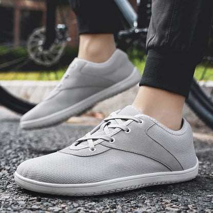 Effortless Mesh Lace Up Sneaker for Women with Round Toe Low Top Contrast Sole Casual Style