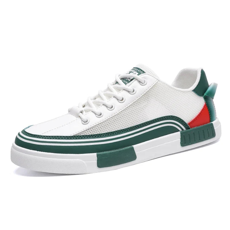 Comfortable Mesh Fashion Sneaker for Women with Lace Up Colorblock Low Top Casual Style