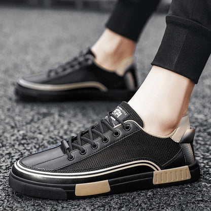 Comfortable Mesh Fashion Sneaker for Women with Lace Up Colorblock Low Top Casual Style