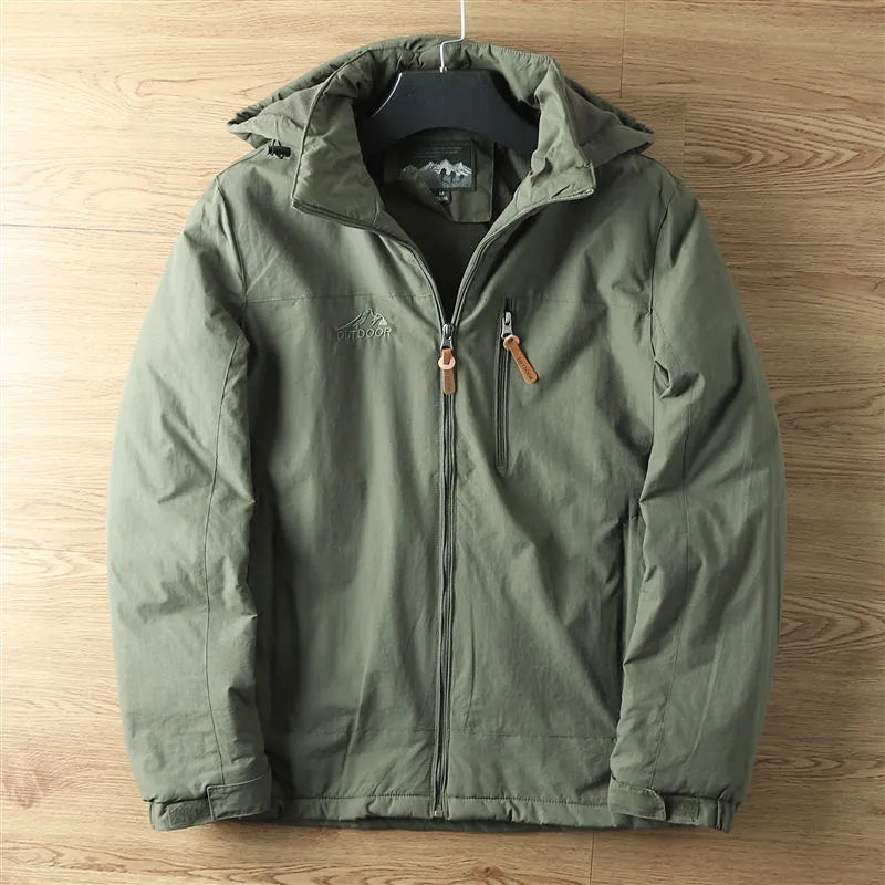 Effortless Fleece Lined Utility Jacket for Women with Hooded Long Sleeve Zip Pocket Casual Style
