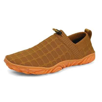 Comfortable Knit Slip On Sneaker for Women with Drawstring Closure Chunky Sole Lightweight Casual Style