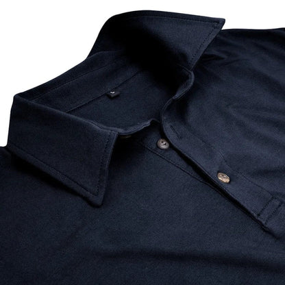 Effortless Cotton Polo Shirt for Women with Collared Long Sleeve Button Placket Relaxed Casual Style