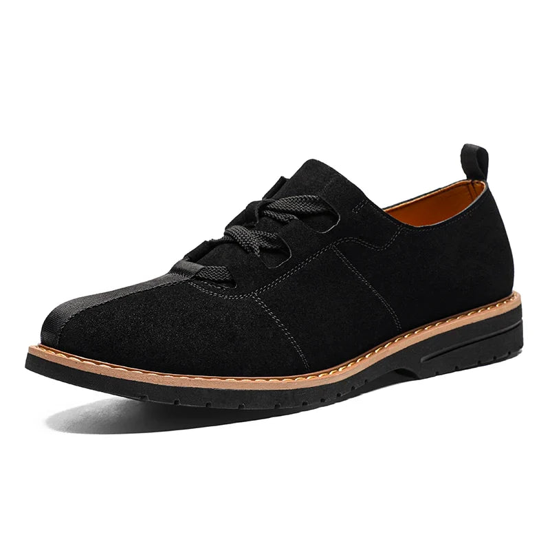 Stylish Suede Lace Up Shoes for Women with Contrast Toe Low Top Casual Style