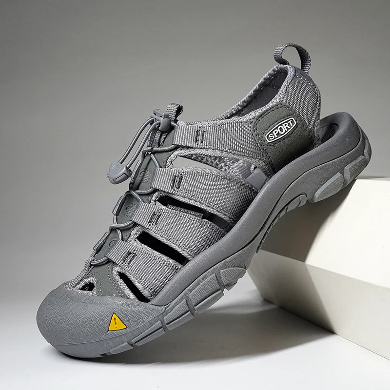 Comfortable Sport Sandal for Women with Closed Toe Bungee Lace Waterproof Trail Style