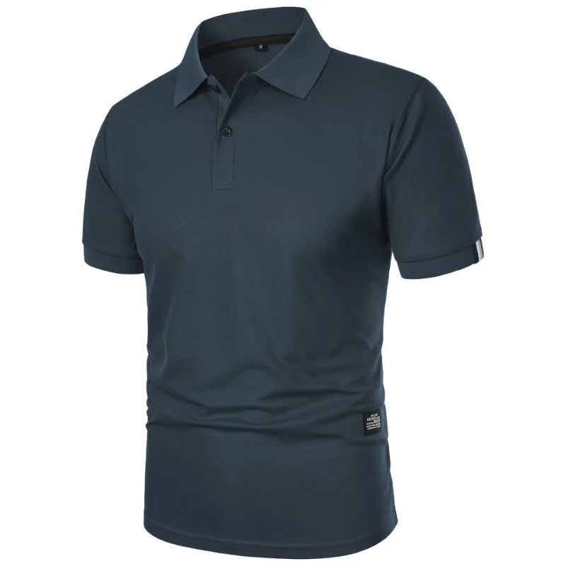 Effortless Pique Knit Polo Shirt for Women with Collar Short Sleeve Button Placket Casual Style