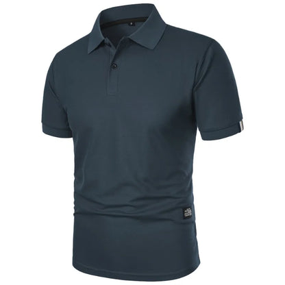 Effortless Pique Knit Polo Shirt for Women with Collar Short Sleeve Button Placket Casual Style