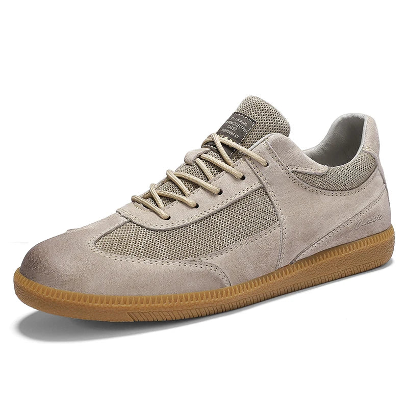 Effortless Suede Sneaker for Women with Lace Up Low Top Gum Sole Casual Style