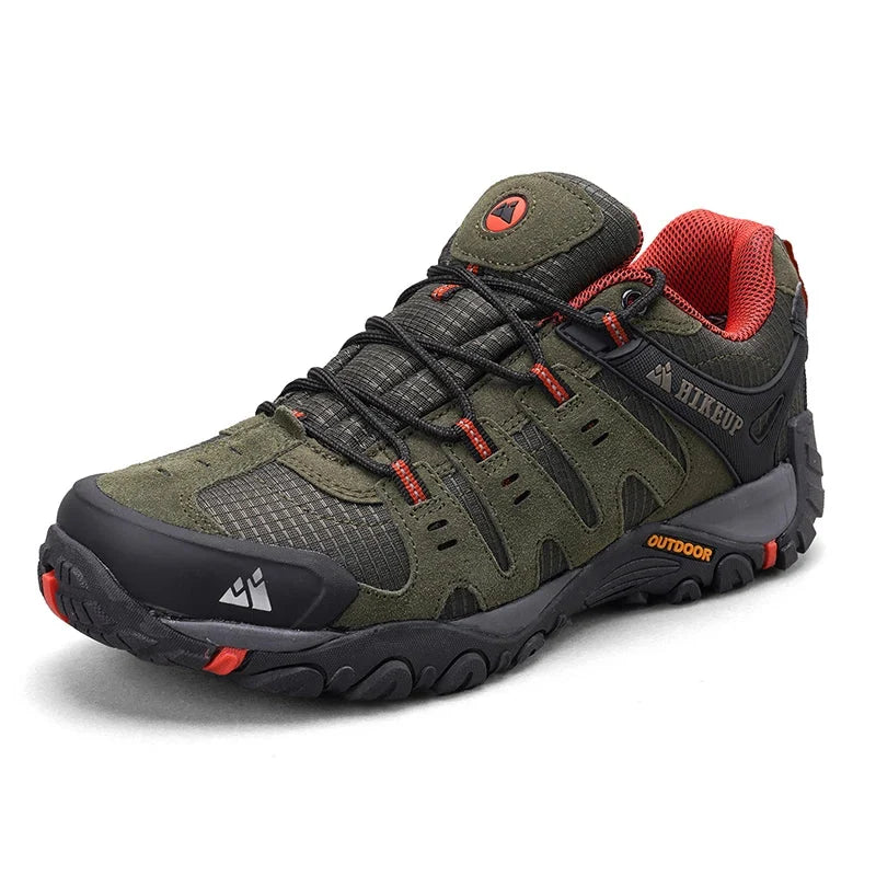 Effortless Suede Mesh Hiking Sneaker for Women with Lace Up Reinforced Toe Rugged Outdoor Style